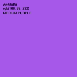 #A659E8 - Medium Purple Color Image